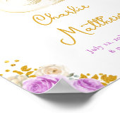 Schwan-Geburtenstatistik für Lila und Gold-Rose Poster (Ecke)