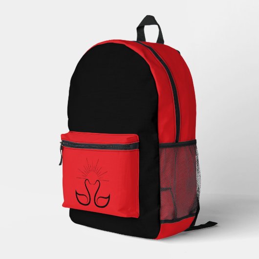 Schwan Gedruckter Rucksack (Rückseitige Ecke Rechts)