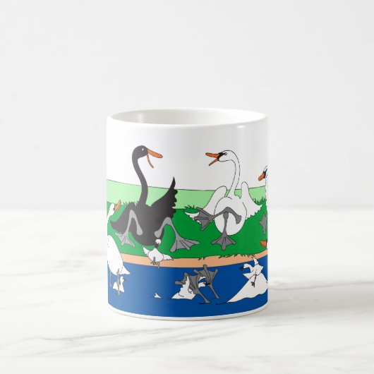 Schwan-Gespräch? Kaffeetasse (Mittel)
