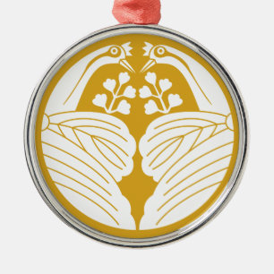Schwan geteilter Paulownie Silbernes Ornament