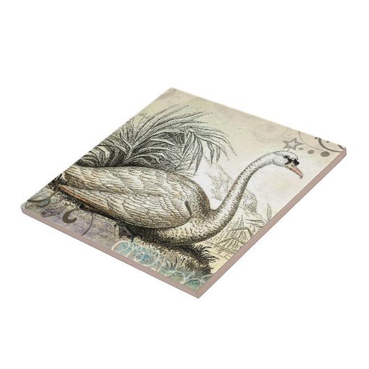 Schwan-Grafik Fliese (Seite)