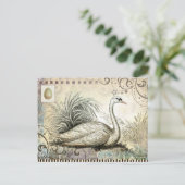 Schwan Grafik Postkarte (Stehend Vorderseite)