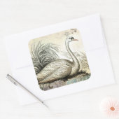 Schwan Grafik Quadratischer Aufkleber (Umschlag)