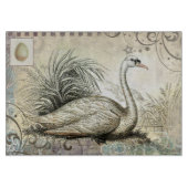 Schwan-Grafik Schneidebrett (Vorderseite)