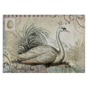 Schwan-Grafik Schneidebrett