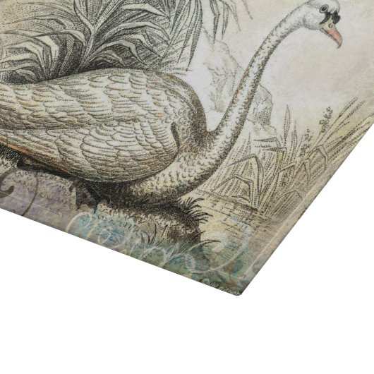 Schwan-Grafik Schneidebrett (Ecke)