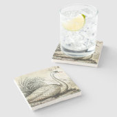 Schwan-Grafik Steinuntersetzer (Seitenansicht)