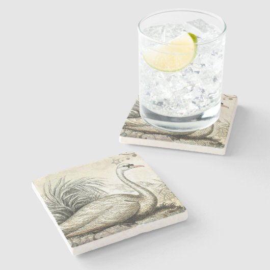 Schwan-Grafik Steinuntersetzer (Seitenansicht)