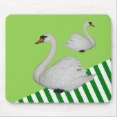 Schwan Green Stripe Maus Pad! Mousepad (Vorne)