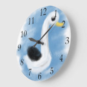 Schwan Große Wanduhr (Winkel)