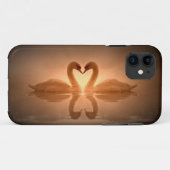 Schwan-Herz Case-Mate iPhone Hülle (Rückseite (Horizontal))