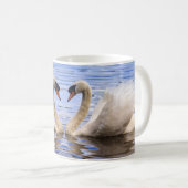 Schwan-Herz Kaffeetasse (VorderseiteRechts)