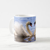 Schwan-Herz Kaffeetasse (Vorderseite Links)