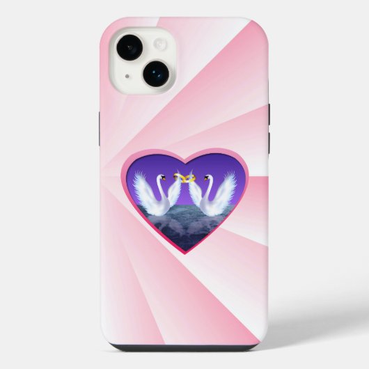 Schwan Hochzeit iPhone Hülle (Rückseite)