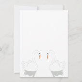Schwan Hochzeitsdesign Einladung (Rückseite)