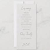Schwan-Hochzeitsprogramm | Vollständig Einladung (Rückseite)