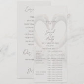 Schwan-Hochzeitsprogramm | Vollständig Einladung (Vorne/Hinten)