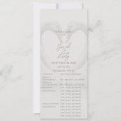 Schwan-Hochzeitsprogramm | Vollständig Einladung (Vorderseite)