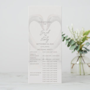 Schwan-Hochzeitsprogramm   Vollständig Einladung