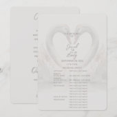 Schwan-Hochzeitsprogramm | Vollständig Einladung (Vorne/Hinten)
