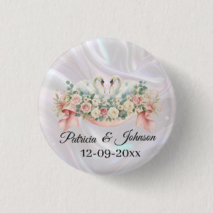 Schwan-Hochzeitsservietten Button