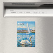 Schwan in Genf Schweiz Reise  Magnet (In Situ (Geschirrspüler))