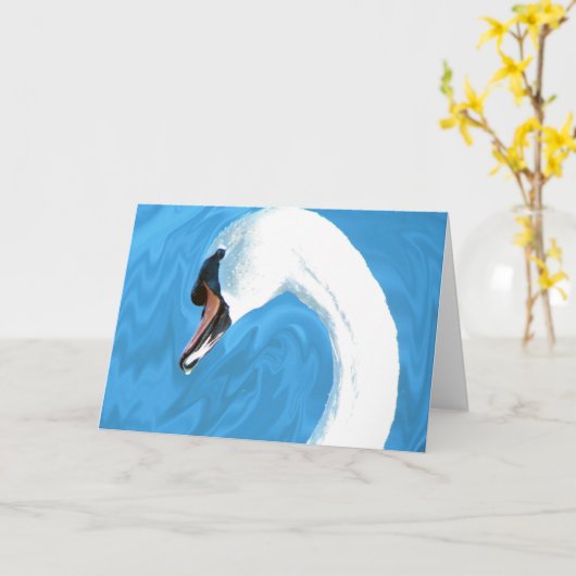 Schwan Karte (Gelbe Blume)