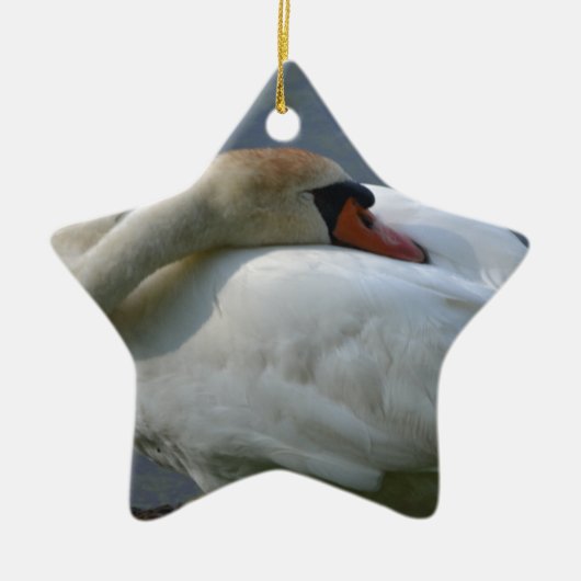 Schwan Keramik Ornament (Vorne)