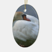 Schwan Keramik Ornament (Links)