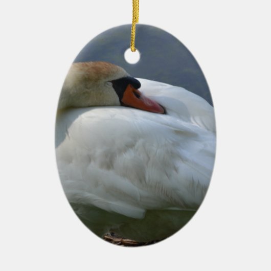 Schwan Keramik Ornament (Vorne)