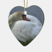 Schwan Keramik Ornament (Links)