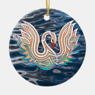 Schwan Keramikornament