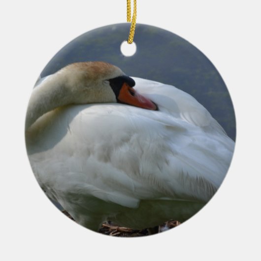Schwan Keramikornament (Vorne)