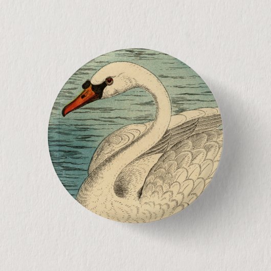 Schwan-Knopf Button (Vorderseite)