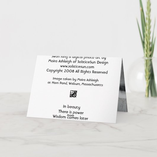 Schwan-König Karte (Rückseite)