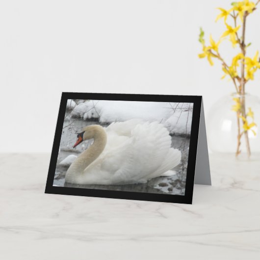 Schwan-König Karte (Gelbe Blume)