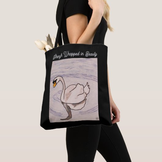Schwan- Kraft in Schönheit verpackt Tasche (Von Nahem)