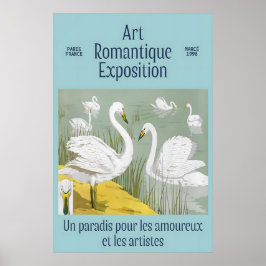 Schwan-Kunstprint 1996 Paris Romantische Ausstellu Poster