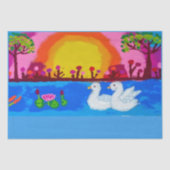 Schwan-Landschaft-Tissue-Papier Seidenpapier (Vorderseite)