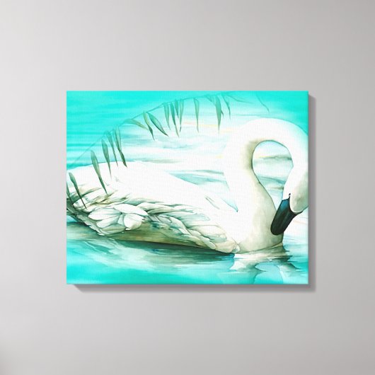 Schwan Leinwanddruck (Vorderseite)
