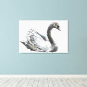 Schwan Leinwanddruck (Insitu (Holzboden))