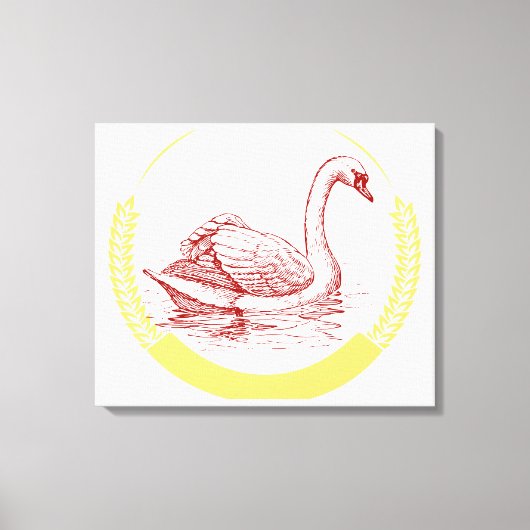 Schwan Leinwanddruck (Vorderseite)
