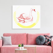 Schwan Leinwanddruck (Insitu (Wohnzimmer))