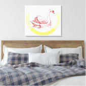 Schwan Leinwanddruck (Insitu (Schlafzimmer))