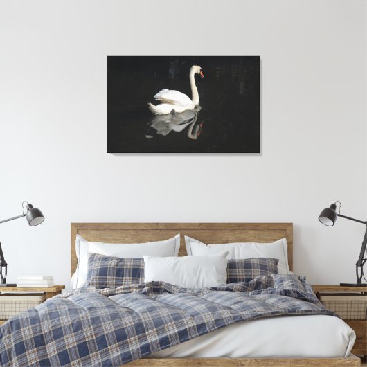 Schwan Leinwanddruck (Insitu (Schlafzimmer))
