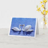 Schwan-Liebe Karte (Gelbe Blume)