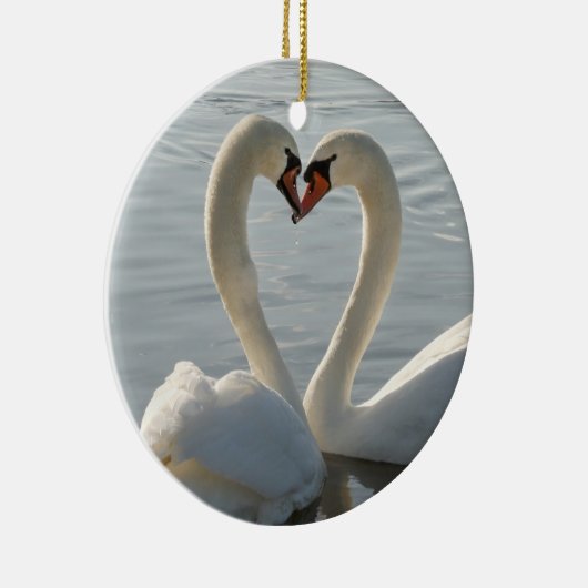 Schwan-Liebe Keramikornament (Rechts)