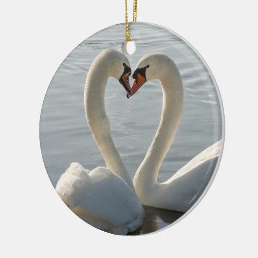 Schwan-Liebe Keramikornament (Links)