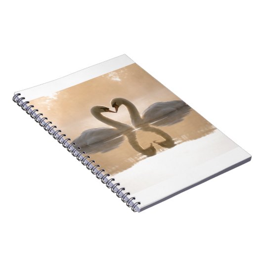 Schwan-Liebe Notizblock (Rechte Seite)