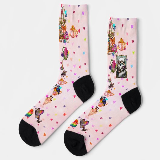 Schwan-Liebhaber-Crewsocken Socken (Linkes Detail)